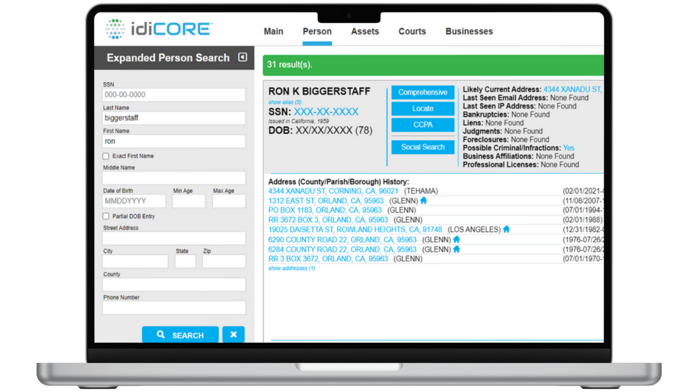 Computer with idiCORE UI